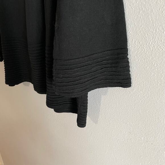 Cyrus Black Wide Crewneck Pullover Sweater XL Woman 3/4 Sleeve Knit Layer - Picture 3 of 8